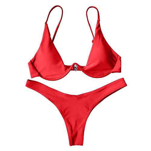 Rehao Mujer Traje de Baño, Sexy Ropa de baño Push-Up Bikini Acolchado Bra