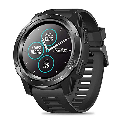 Reloj inteligente, pulsera inteligente pantalla táctil redonda color 1.3 pulgadas contador pasos para hombres y mujeres deportes al aire libre, rastreador ejercicios control del sueño a prueba agua