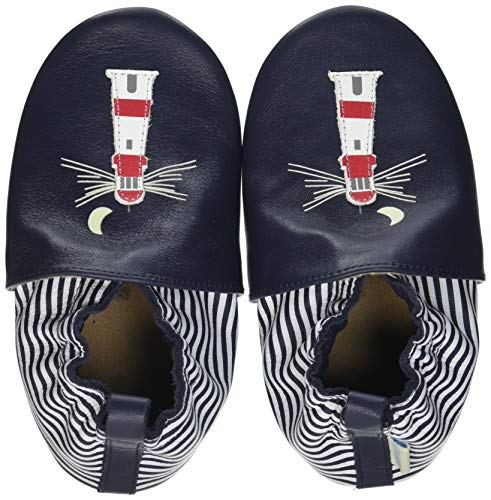 Robeez Night AT Sea, Pantuflas Unisex bebé, Azul Marino, 20 EU