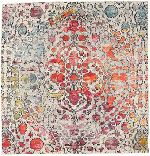 RugVista, Kaleidoscope Alfombra, Moderno, Pila Corta, 200 x 200 cm, Cuadrada, Oeko-Tex Standard 100, Polypropylene, Pasillo, Dormitorio, Cocina, Sala de Estar, Multicolore