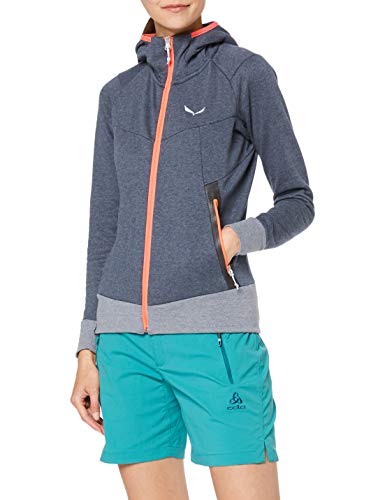 SALEWA Pure Mountain Dry Sudadera con Capucha, Mujer, Ombre Blue Melange, 42/36