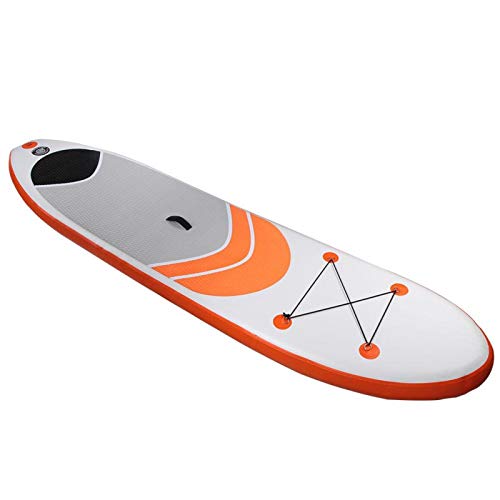 SALUTUYA Estructura de Capas de Costura con Tabla de Surf con asa de Seguridad para Buenos Resultados de Fitness, para Yoga acuático(Orange (305 * 76 * 15cm))
