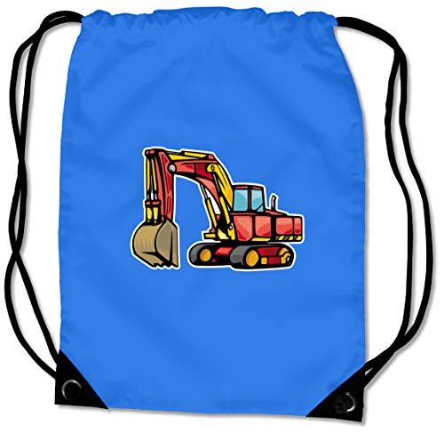 Samunshi® Bolsa de deporte grande excavadora para la escuela, bolsa de deporte, 45 x 34 cm, zafiro, color azul