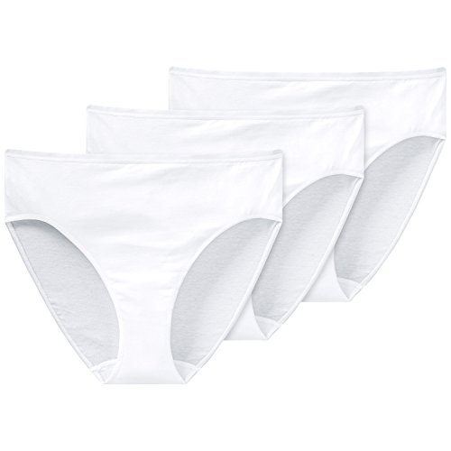 Schiesser 145425, Bragas para Mujer, Blanco (weiss 100), 44, Pack de 3