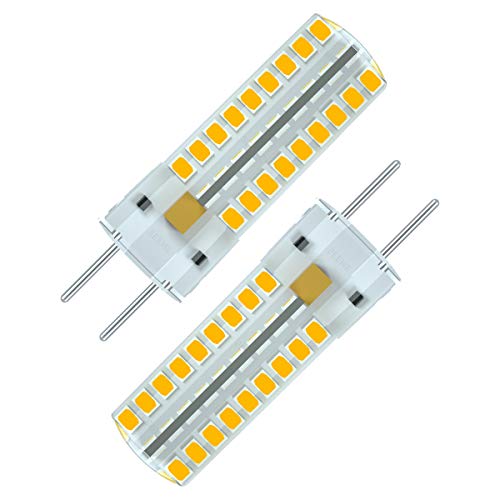 SEAMI 2-Packs 5W 12V G6.35/GY6.35 Bi-Pin Base Bombilla LED 450 Lúmen Blanco Cálido 3000K Equivalente 50W halógena Lámpara[Clase de eficiencia energética A+]