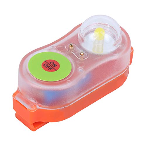 Semiter Luz plástica de autoiluminación de Agua de mar, lámpara de Chaleco Salvavidas, para Chaleco Salvavidas para niños Adultos al Aire Libre Que salvan la Vida(Orange)