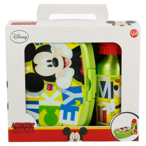 SET URBAN VUELTA AL COLE 2 PCS. (BOTELLA ALUMINIO 400 ML, SANDWICHERA URBAN) MICKEY MOUSE - DISNEY - WATERCOLORS