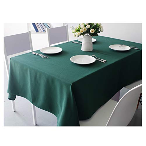 SFZD Mantel Manteles Lavable,Peso Pesado Monocromo Tela De Mesa Poliéster Rectangular Cubierta De Mesa Lavable,por Comida Fiesta Muchos Tamaños De Color Verde 90x140cm(35x55in)