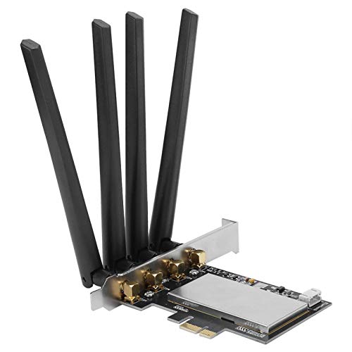 Socobeta Adaptador convertidor PCI-E con Antena W / 4 Adaptador convertidor de Tarjeta WiFi WLAN Compatible con BCM94360CD Compatible con BCM94331CD
