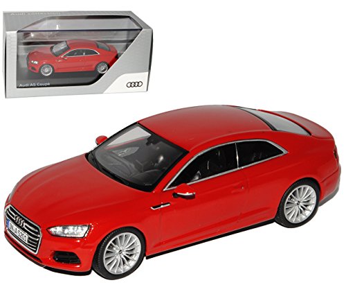 Spark A-U-D-I A5 II Coupe Tango Rojo Nuevo Modelo a partir de 2016 1/43 Modelo Coche