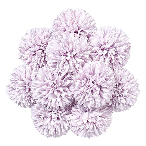 StarLifey -10 Piezas Flores de Hortensia Artificial, Ramos de Flores Artificiales, de crisantemo de Seda pequeña Bola de Flores para la decoración de la Oficina del jardín del hogar, (Morado)