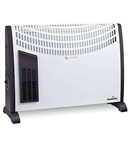 Sytech Calefactor Eléctrico Convector con Termosta, Blanco, 2000W