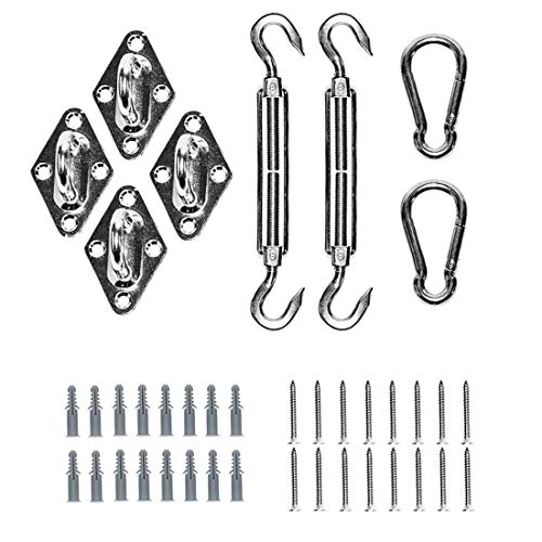 Tebery Kit de Montaje para Toldo | Fácil Montaje | Acero Inoxidable Galvanizado | Máxima Sujeción