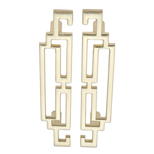 Tirador para puerta de armario de cocina, cajón, tiradores y perillas para muebles, estilo retro europeo (2 unidades, 96 mm, dorado)