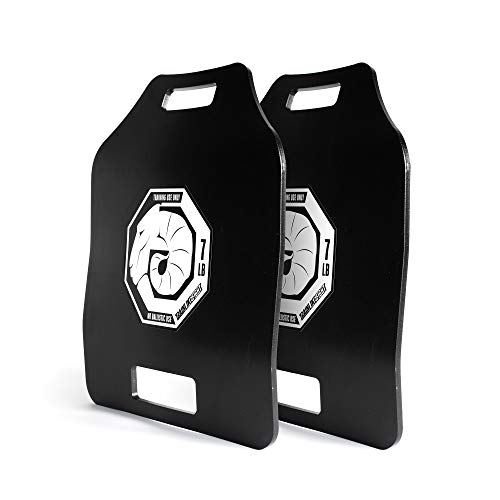 TRAINLIKEFIGHT Ultimate Triple Curve Weighted Plates 7lbs (14lbs Pair) - Juego de Placas lastradas de Peso de 3,17kg (6,34kg Total Pareja), sin Chaleco