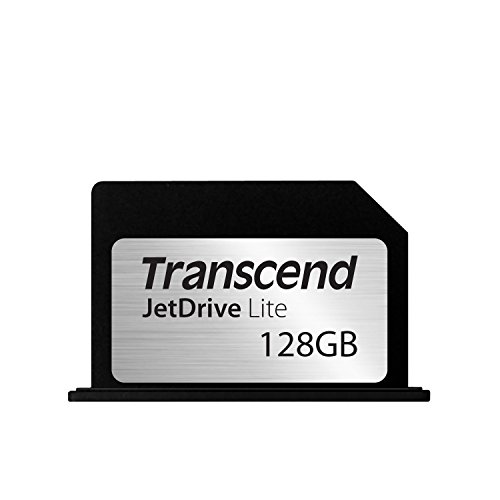 Transcend JetDrive Lite 330 - Tarjeta de memoria para MacBook Pro Retina 13", Negro/Plata, 128 GB