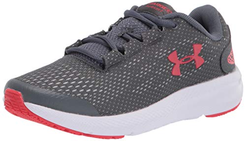 Under Armour Grade School Charged Pursuit 2, Zapatillas para Correr de Carretera, Paso Gris/Blanco/Versa Rojo (102), 37.5 EU