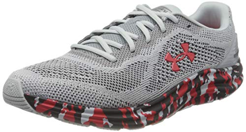 Under Armour Liquify Print, Calzado Deportivo Hombre, Halo Gray Versa Rojo Versa 100, 40.5 EU