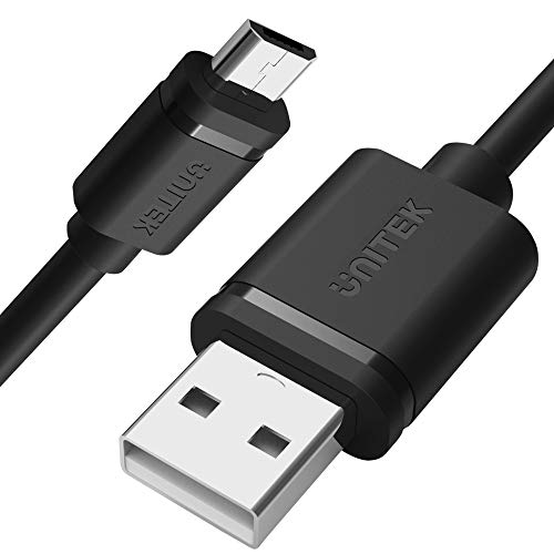 UNITEK Cable USB A a micro USB, 0,5 metros, carga rápida y sincronización, carga rápida, 2,5 A, USB 2.0, 480 Mbps, 100% cobre, negro, recubrimiento de PVC.