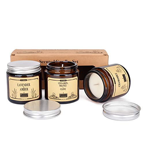 Vela aromática, aromaterapia, cera de soja natural, aceite esencial puro para relajarse, aliviar el estrés, relajarse, idea de regalo perfecta para Navidad, día de San Valentín