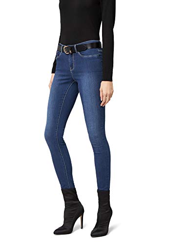 Vero Moda Vmseven NW SS Jeans MD Bl Vi607 Noos Vaqueros Slim, Azul (Medium Blue Denim), 34 /L30 (Talla del Fabricante: X-Small) para Mujer