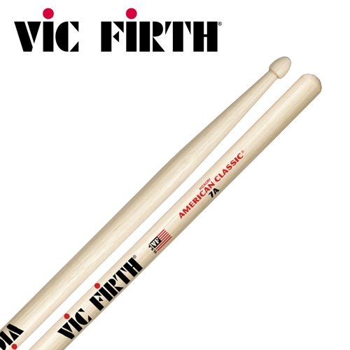 Vic Firth 7A - Baqueta (punta de madera, nogal americano)