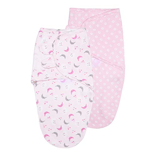 Vicloon Swaddle Mantas Bebé, 2 Pc Swaddle Blanket AlgodóN Para Bebes Saco-s De Dormir Bebé Envoltura Swaddle Wrap 100% AlgodóN, Wrap Manta de Arrullo Cobija para Bebe Recien Nacidos 0-3 Meses (Rosado)