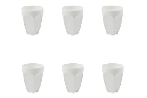 Villa D 'Este Home Tivoli Juego de 6 Vaso, Color Blanco, 8,8 X H. 10 cm