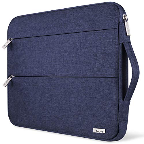 Voova 15 15.6 14 Pulgadas Funda para Portátil, Impermeable con Interior Suave, Compatible con MacBook Pro,Surface Laptop 3 15,XPS 15, Chromebook 14/15 con Asa y Bolsillos Laterales,(Azul)