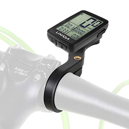 Walmeck USB Recargable inalámbrico Bicicleta Ciclismo velocímetro odómetro con Soporte para computadora