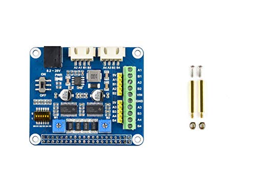 Waveshare Stepper Motor Hat for Raspberry Pi Drives Two Stepper Motors Up to 1/32 Microstepping