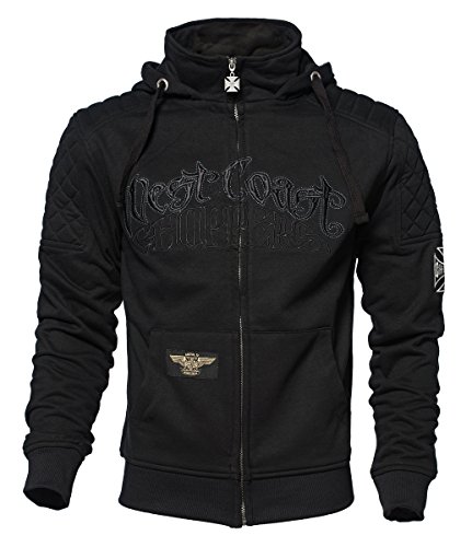 WCC West Coast Choppers Hoodie Choppers Por Vida Zip Black-L