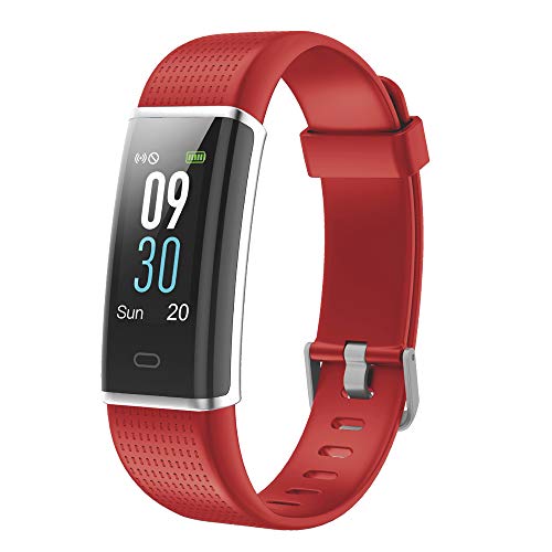 Willful Pulsera Actividad Impermeable IP68 con 14 Modos de Deporte,Pulsera Inteligente con Pulsómetro, Monitor de Calorías, Sueño,Podómetro,Pulsera Deporte para Android y iOS Teléfono móvil (Rojo)