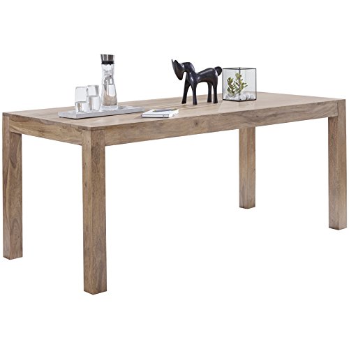 Wohnling diseño de Mesa de Comedor de Madera Maciza de 120 x 60 x 76 cm de Madera de Acacia WL1, 442, rectangular