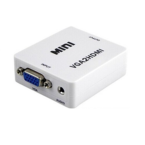 YATEK Mini convertidor de VGA a HDMI de Color Blanco YK-103