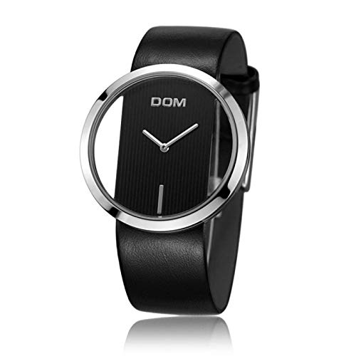 yuge Señoras de moda casual 30m impermeable reloj de cuarzo correa de cuero deporte señoras elegante reloj de las mujeres LP-205L-1M