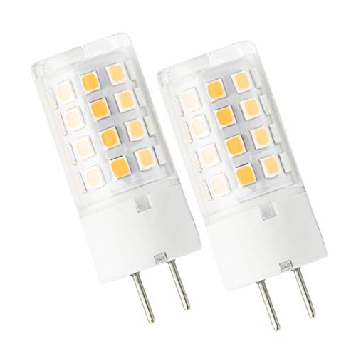 ZIBEI GY6.35/G6.35 Bombillas LED 5W Blanco cálido 3000K,Equivalente 50W G6.35 de halógeno,12V,ángulo de haz de 360 grados(No regulable, 2 piezas)