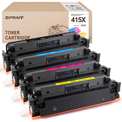 ZIPRINT Tóner compatible con HP 415X para HP Color Laserjet Pro MFP M479fdw M479fdn M454dw M454dn M454 (W2030X W2031X W2032X W2033X) (NO CHIP)