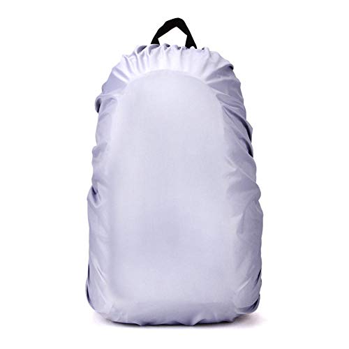 ZKDY Mochila Al Aire Libre, Resistente Al Polvo, A Prueba De Polvo, Cubierta De Lluvia, Material De Nylon, Cubierta Impermeable De La Mochila@Blanco_Alrededor De 70L