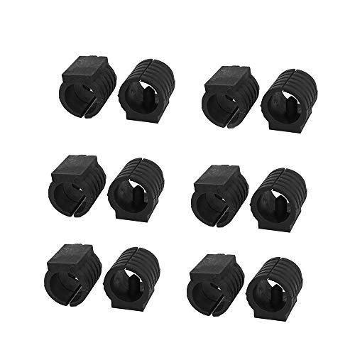 12 Pc Plástico Negro 19mm Dia Base Redonda Forma De U Silla Suelo Gancho