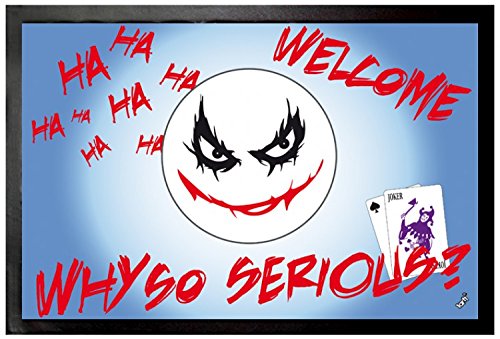 1art1 Emoticonos - Emoji, Joker, Why So Serious Felpudo Alfombra (60 x 40cm)