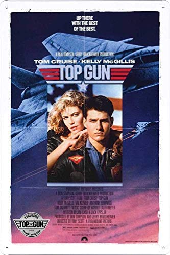 2013 Top Gun Movie Home Theater - Placa de metal retro para decoración de pared, diseño Shabby Chic regalo adecuado para interior/exterior 30,5 x 20,3 cm