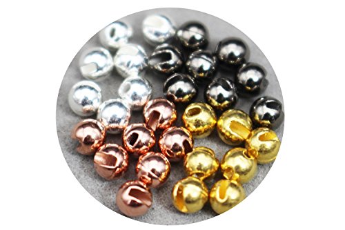 24 unids/lote 4 colores 3,3 mm bonito diseño de cuentas de tungsteno ranuradas mosca materiales (surtidos cada 6 piezas)