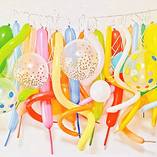 50 globos largos para modelar, coloridos, originales (globos largos 160Q, 260Q, 360Q, 660Q, redondos, 15,27 cm, 10,27 cm), coloridos para decoración para bodas, fiestas de cumpleaños