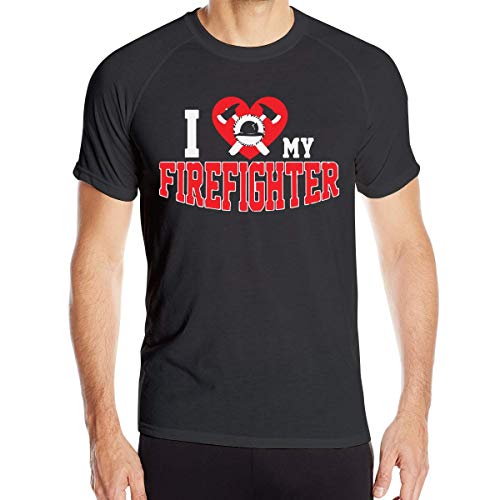 Amo Las Camisetas Gen¨¦ricas de Manga Corta de los Hombres del Bombero Camisetas de Ciclo de Secado r¨¢Pido XXX-Large