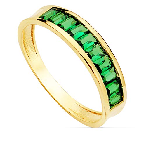 Anillo mujer Fringe Verde Oro Amarillo 18K