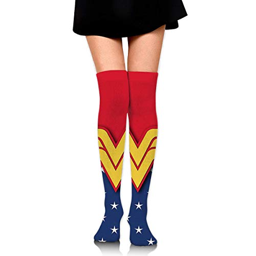 AOOEDM Wonder Woman Medias Medias hasta el muslo Calcetines hasta la rodilla Calcetines de compresión Calcetines para niña Mujer Calcetines deportivos Unisex al aire libre