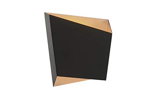 Aplique MANTRA ASIMETRIC. 1 x GX53 max. 20W (No Inc). Color Negro oro. 21.5 cm de altura