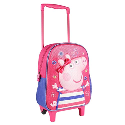 ARTESANIA CERDA Mochila Carro Infantil 3D Peppa Pig, Niñas, Rosa (Rosa), 10x31x25 cm (W x H x L)