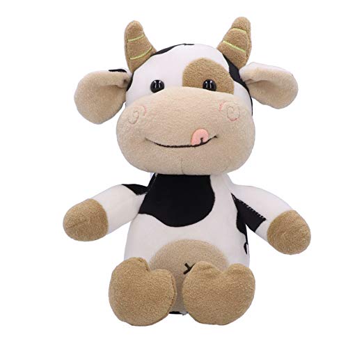 Asixxsix Lindo y Exquisito Juguete de Peluche de Vaca ecológico, Hermoso y práctico, Juguete de Peluche de Becerro, 3 tamaños Diferentes Disponibles para niños Regalo de cumpleaños para(40cm)